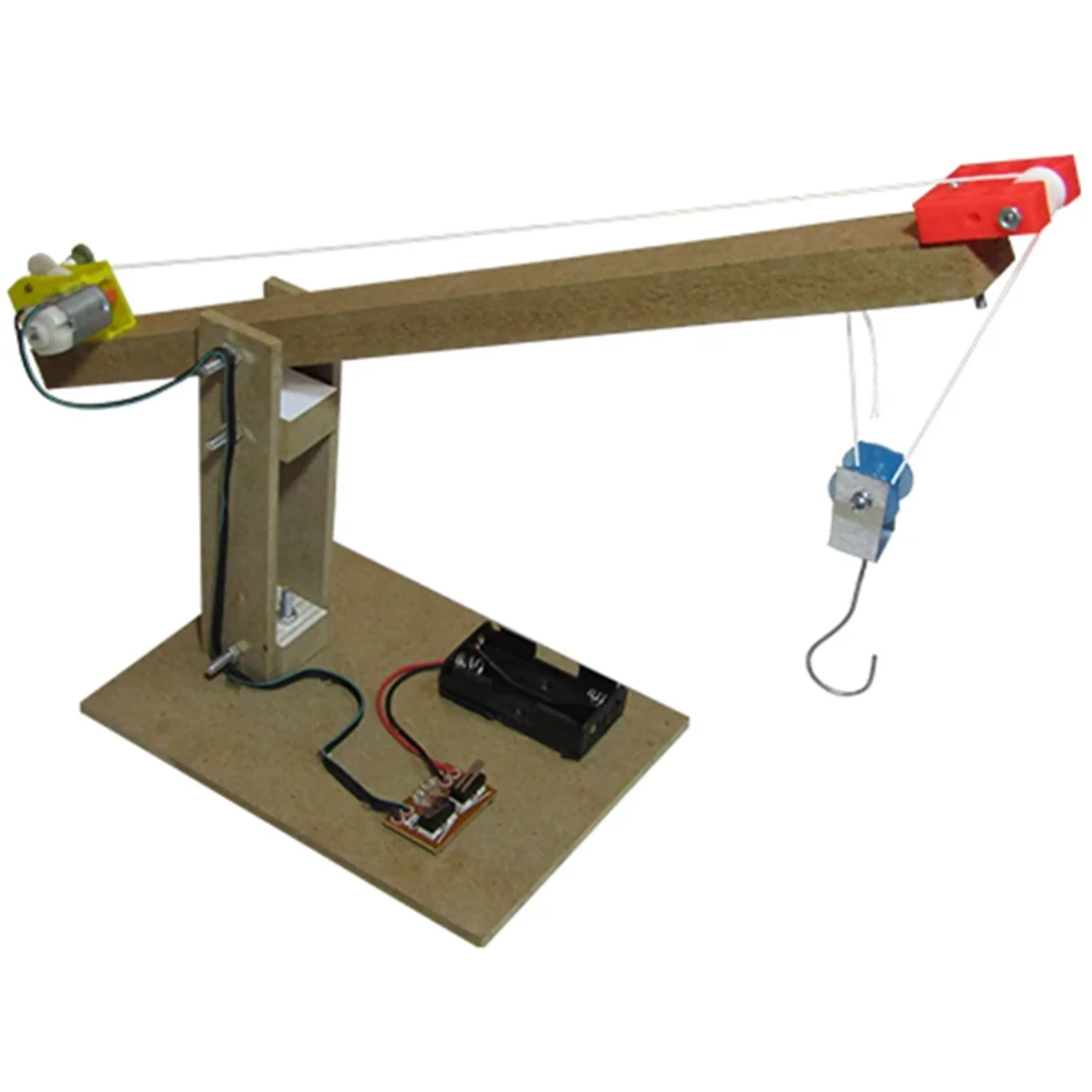 کیت سازه حرکتی جرثقیل چوبی گیربکسی (سوراخ شده)